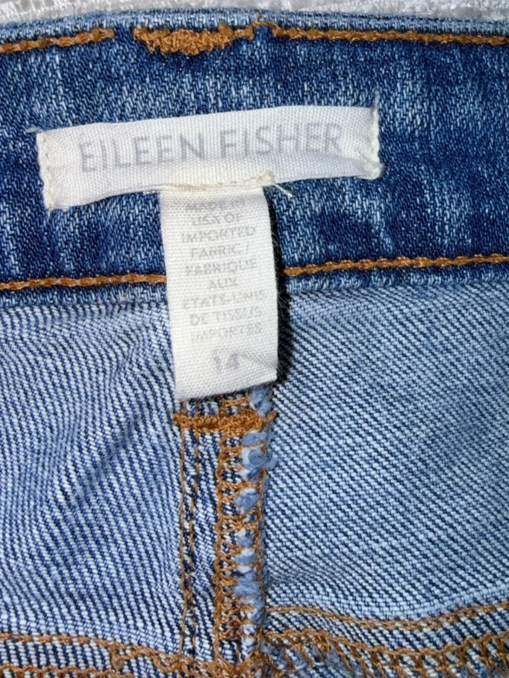 NWOT Eileen Fisher “Boyfriend Jean” Organic Cotton Size:14 - Picture 10 of 14